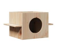 vidaXL Casa para Gatos Madera Maciza Pino 51x35x30 cm, casa para Gatos de Interior, Muebles para Gatos, caseta para Gatos, Torre para Gatos