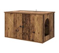 vidaXL Casa para Gatos Madera vieja 85 x 55 x 50 cm