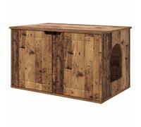 vidaXL Casa para Gatos Madera vieja 85 x 55 x 53,5 cm
