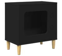 vidaXL Casa para Gatos Negro 51 x 30 x 52 cm Madera de ingeniería