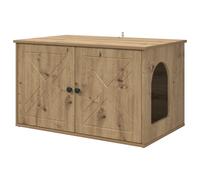 vidaXL Casa para Gatos Roble Artesanal 85 x 55 x 50 cm