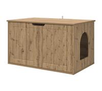vidaXL Casa para Gatos Roble Artesanal 85 x 55 x 53,5 cm