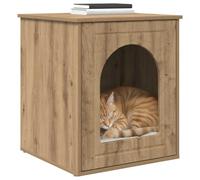 vidaXL Casa para Gatos Roble Artisan 53 x 52 x 62 cm