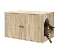 vidaXL Casa para Gatos Sonoma 85 x 55 x 50,5 cm Madera de ingeniería