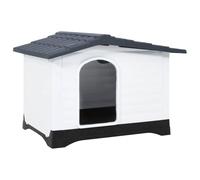 vidaXL Casa para Perro Gris 90,5x68x66 cm Polipropileno
