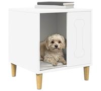 vidaXL Casa para Perros Blanco 44 x 42 x 49 cm Madera de ingeniería