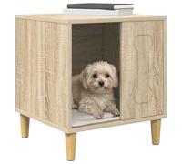 vidaXL Casa para Perros Sonoma 44 x 42 x 49 cm Madera de ingeniería, Sala de Estar, diseño Rectangular Minimalista, Almacenamiento Multifuncional, Materiales duraderos, estética Moderna, soluciones p