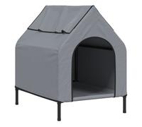 vidaXL Casa para perros tela Oxford y acero gris antracita