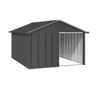 Vidaxl casa perros acero galvanizado gris antracita 116,5x153x81,5 cm