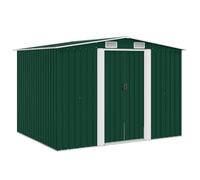 vidaXL Caseta de almacenaje para jardín – Cobertizo exterior de metal verde