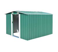 vidaXL Caseta de Jardín de Metal Verde 257x298x178cm Jardín Patio Cobertizo