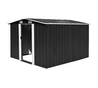 vidaXL Caseta de Jardín Metal Antracita 257x298x178cm Jardín Patio Cobertizo