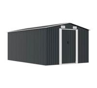 vidaXL Caseta de jardín metálica Antracita 257x398x178 cm