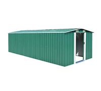 vidaXL Caseta de Jardín Metal Verde 257x597x178 cm Patio Cobertizo Casetilla