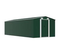 vidaXL Caseta de Jardín Metal Verde 257x597x178 cm Patio Cobertizo Casetilla