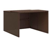 vidaXL Caseta robot cortacésped ratán sintético marrón 86x90x52/57 cm