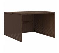 vidaXL Caseta robot cortacésped ratán sintético marrón 86x90x52/57 cm