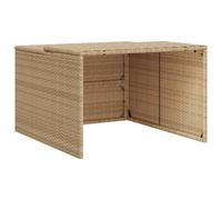 Vidaxl Caseta De Robot Cortacésped Ratán Sintético Beige 86x90x52/57cm