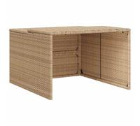 vidaXL Caseta de Robot cortacésped ratán sintético Beige 86x90x52/57cm