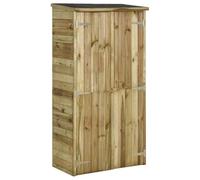 vidaXL Caseta Herramientas Jardín Madera Pino 253x80x170 cm Casetilla Patio Terraza