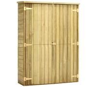 vidaXL Caseta herramientas jardín madera pino impregnada 123x50x171 cm