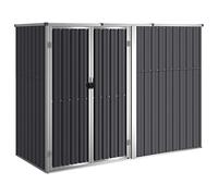 vidaXL Caseta para electrodomésticos, color antracita, 225 x 89 x 161 cm, acero galvanizado