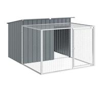 vidaXL Caseta para Perro con Corral Antracita 153x194x110 cm Acero