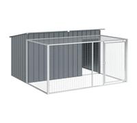 vidaXL Caseta para Perro con Corral Antracita 197x194x110 cm Acero