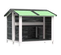 vidaXL Caseta para perros madera maciza de pino gris 96x87x80,5 cm