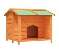 vidaXL Caseta para perros madera maciza de pino marrón 96x87x80,5 cm