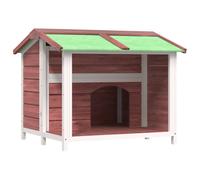 vidaXL Caseta para perros madera maciza de pino moca 96x87x80,5 cm