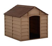 vidaXL Caseta para Perros marrón PP 71x71,5x68 cm