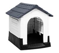 Vidaxl caseta para perros polipropileno gris 57x68x66 cm
