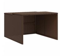 Vidaxl Caseta Robot Cortacésped Ratán Sintético Marrón 86x90x52/57 Cm