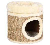 vidaXL Casita para Gatos de Lujo con cojín Hierba Marina 33 cm