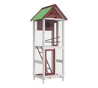 Vidaxl casita para pájaros madera maciza pino color moca 60x58,5x160cm
