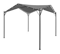 vidaXL Cenador 4x4 m Gris Antracita Marquesina Toldo Techo Pérgola Cubierta