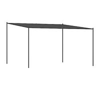 vidaXL Cenador Acero y Tela Gris Antracita 4x4 m 180 g/m²