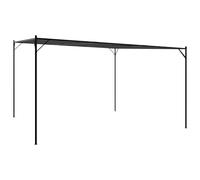 vidaXL Cenador Acero y Tela Gris Antracita 4x4 m 180 g/m²