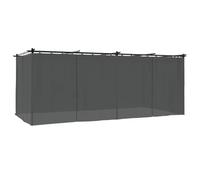 vidaXL Cenador con Cortinas Acero Gris Antracita 6x3 m, cenador de jardín, cenador de terraza, pabellón de jardín, cenador de Exterior, pabellón