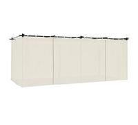 vidaXL Cenador con Cortinas Acero Color Crema 6x3 m, cenador de jardín, cenador de terraza, pabellón de jardín, cenador de Exterior, pabellón, pérgola