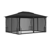 vidaXL Cenador con Cortinas Marquesina Opaca Paredes Laterales con Techo Mosquitera Bolsa Transporte Gazebo 300x400x265cm Gris Antracita