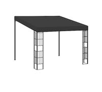 vidaXL Cenador con montaje en la pared tela gris antracita 3x3 m