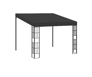 vidaXL Cenador con montaje en la pared tela gris antracita 3x3 m