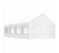 vidaXL Cenador con Techo Polietileno Blanco 8,92x4,08x3,22 m