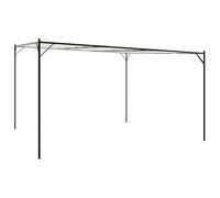 vidaXL Cenador de Acero y Tela Blanco 4x4 180 g/m², toldo, Carpa para Eventos, cenador de Camping, Dosel, Carpa para Fiestas, cenador de jardín