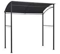 vidaXL Cenador de Barbacoa Acero Terraza Metálico para Jardín Terraza Exterior Fiesta Camping Carpa Toldo Cocina Pabellón al Aire Gris Antracita