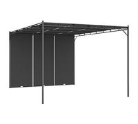 vidaXL Cenador de Jardín con Cortina Lateral Exterior Gazebo Patio Cubre Impermeable Tienda Aire Libre Camping Pabellón Quiosco Gris Antracita