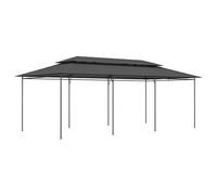 vidaXL Cenador Jardín Parasol Gazebo Toldo Playa Exterior Patio Cubre Impermeable Tienda Aire Libre Camping Techo Pabellón Gris Antracita