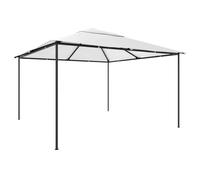 vidaXL Cenador Jardín Pérgola Patio Toldo Sombrilla Tienda Carpa de Celebraciones Fiesta Desmontable Bodas Blanco 4x4x3 m 180 g/m²